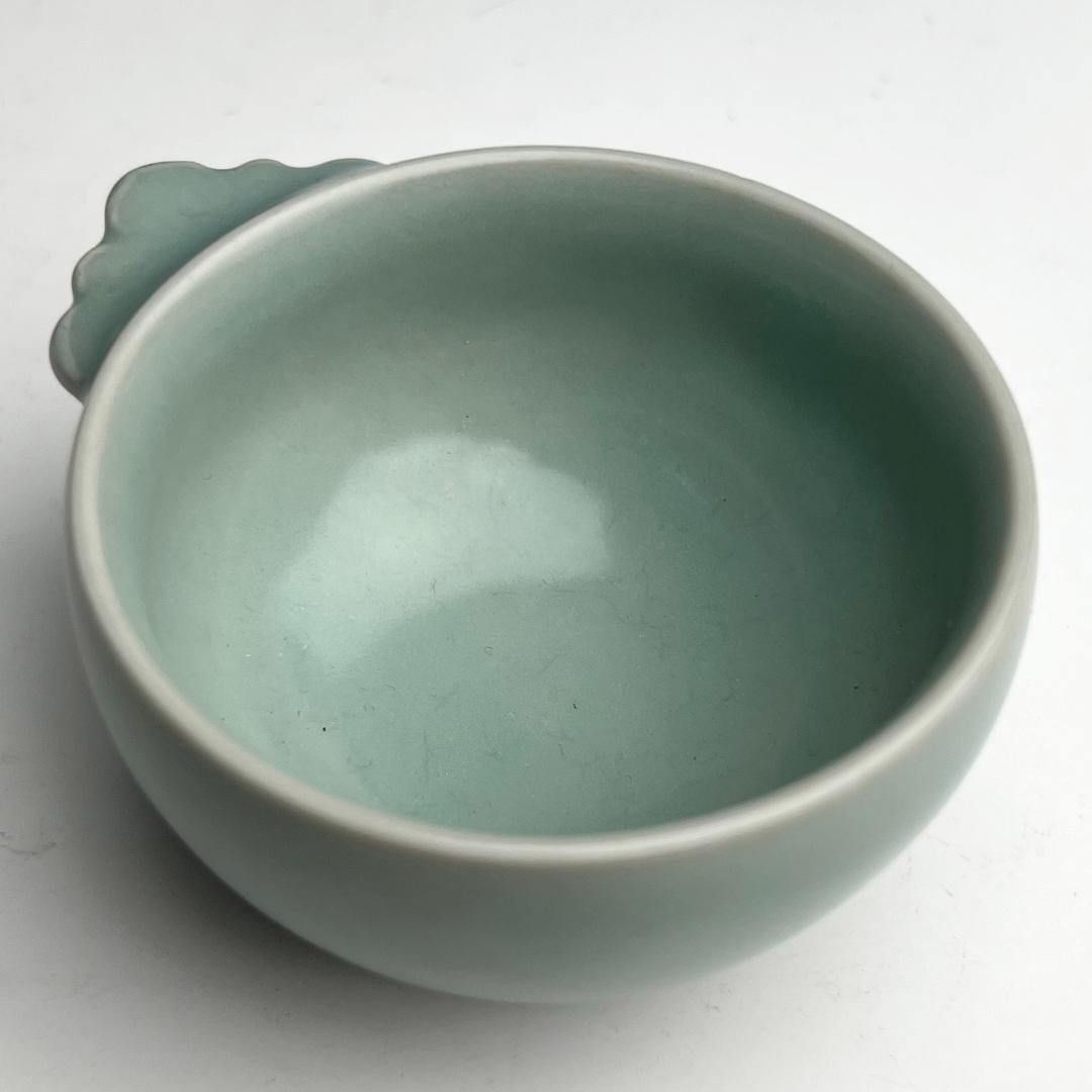 青磁如意紋板沿洗 唐物 中国古玩 中国美術 A923