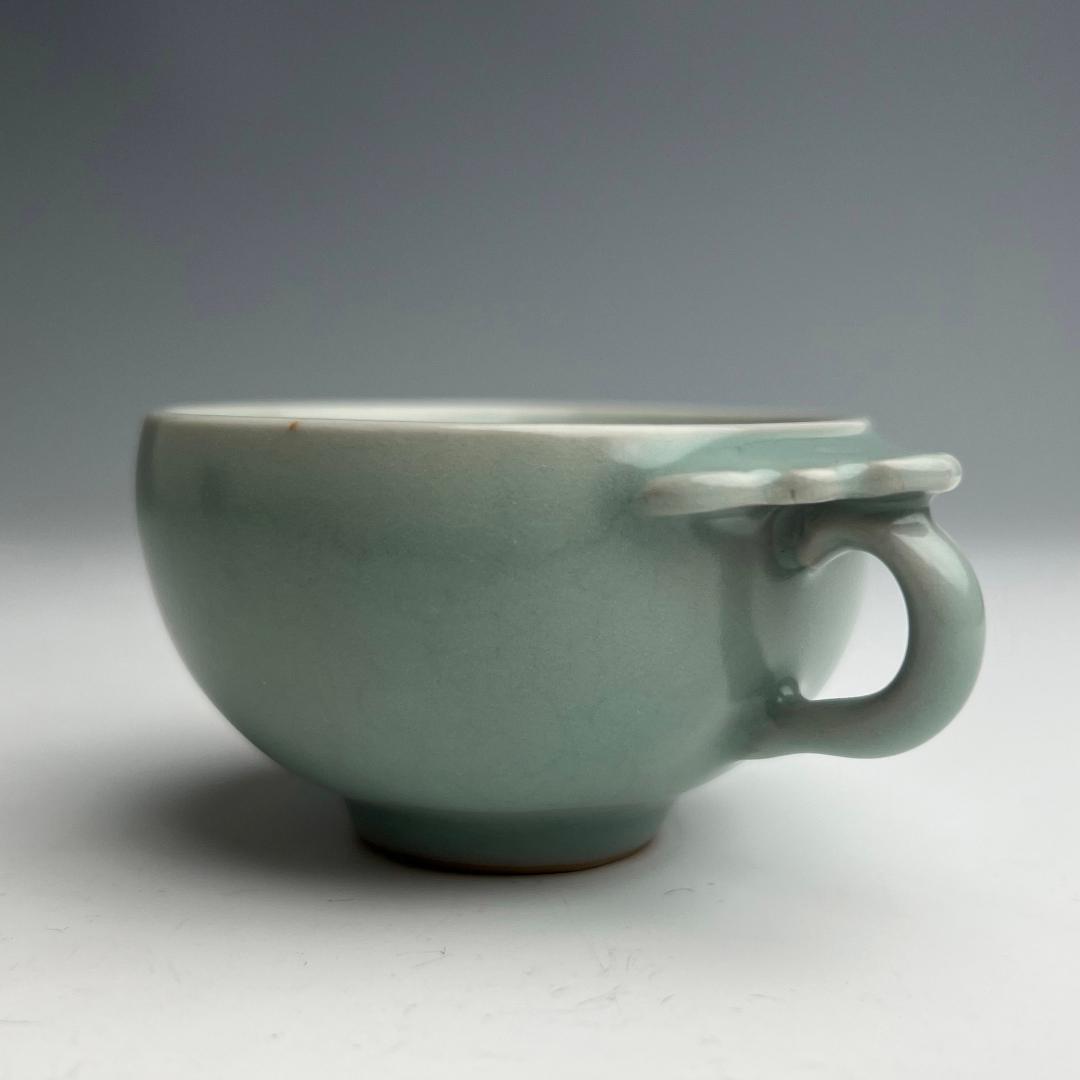 青磁如意紋板沿洗 唐物 中国古玩 中国美術 A923