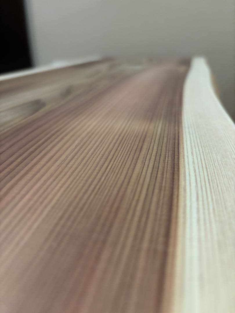 一枚板 無垢材 杉板 折りたたみ ローテーブル サイドテーブル　紀州杉　節あり