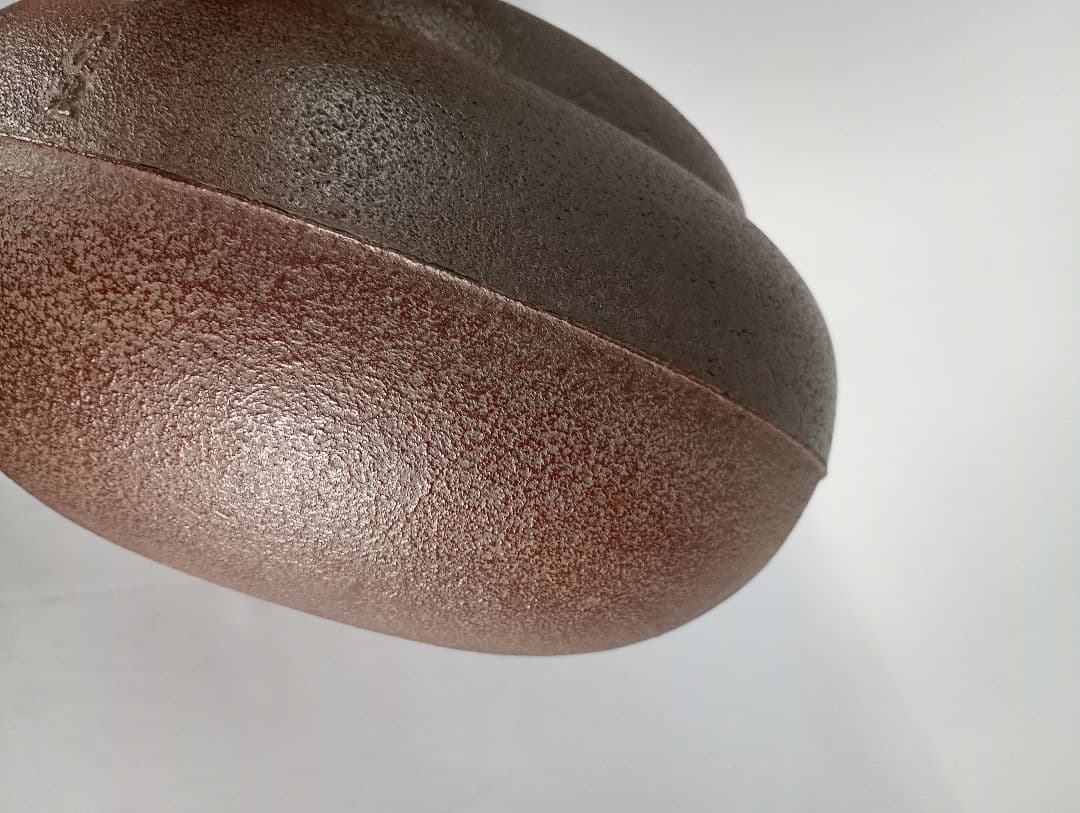 【茶道具】重釜（かさねかま）　釜師佐藤清光造　炉釜　釜375