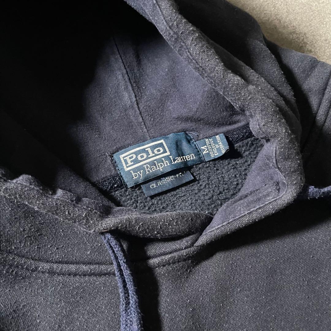 90s POLO by Ralph Lauren パーカー ビッグポニー 紺