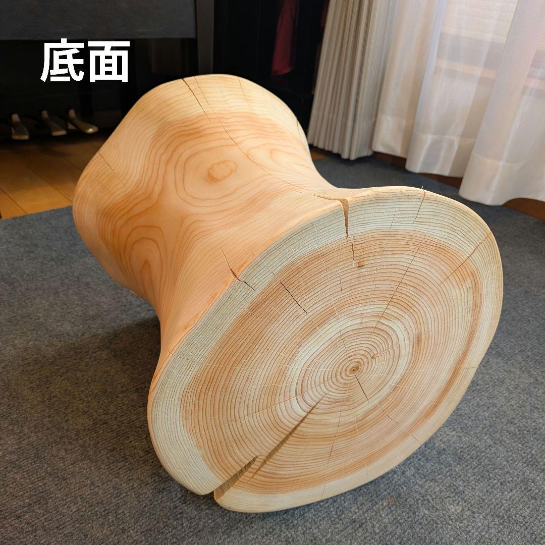 outdoorman　檜①　丸太　椅子　スツール　高さ約40㎝