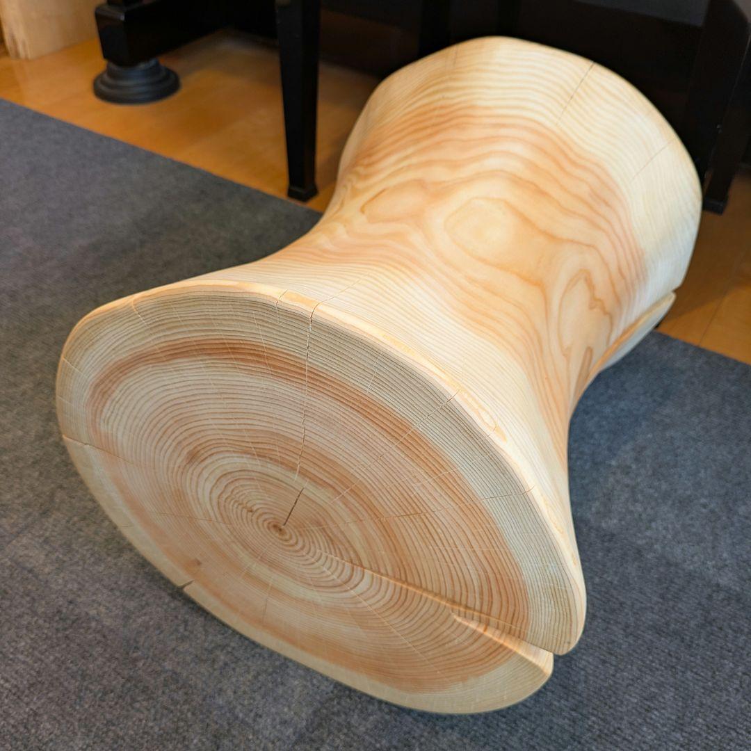 outdoorman　檜①　丸太　椅子　スツール　高さ約40㎝