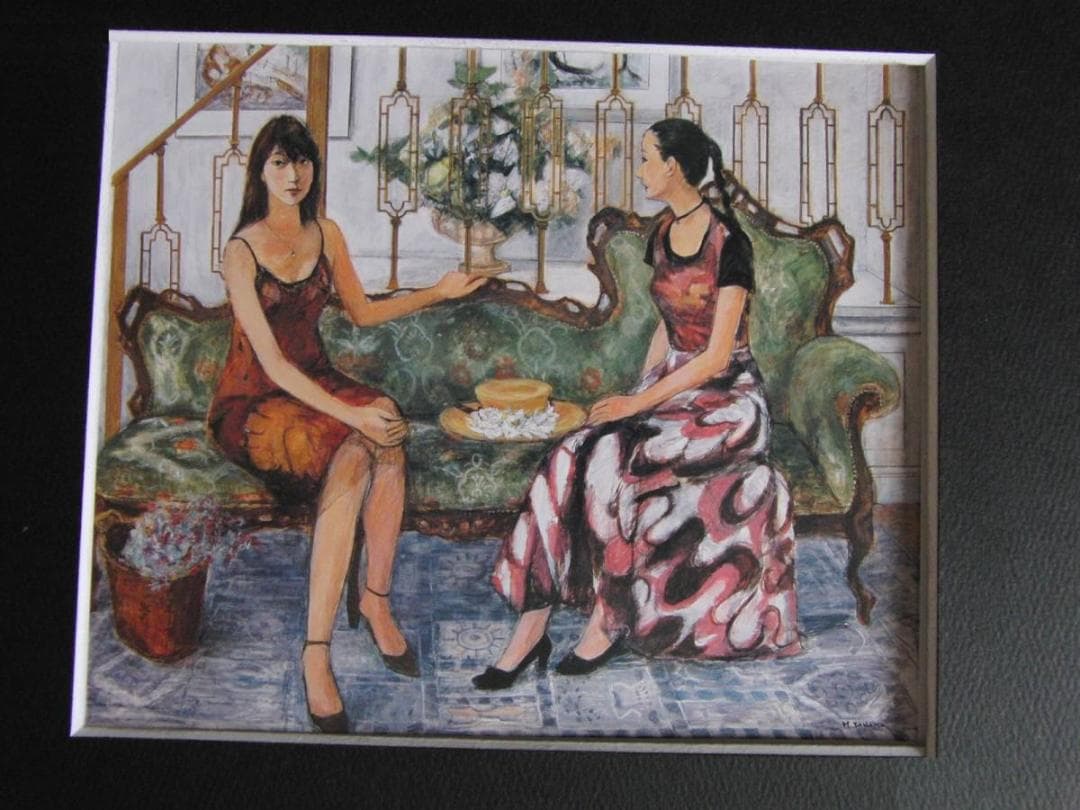 田中実、【好日】、希少な額装用画集より、新品額装付、状態良好