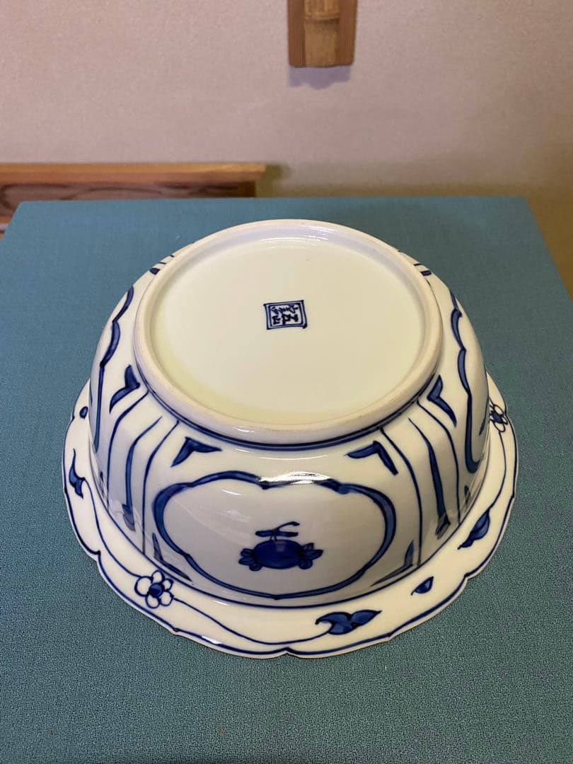 茶道具/染付兜鉢 一対 五山窯 林淡幽 造