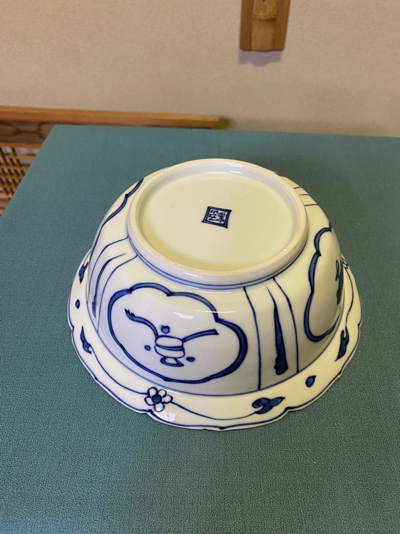 茶道具/染付兜鉢 一対 五山窯 林淡幽 造