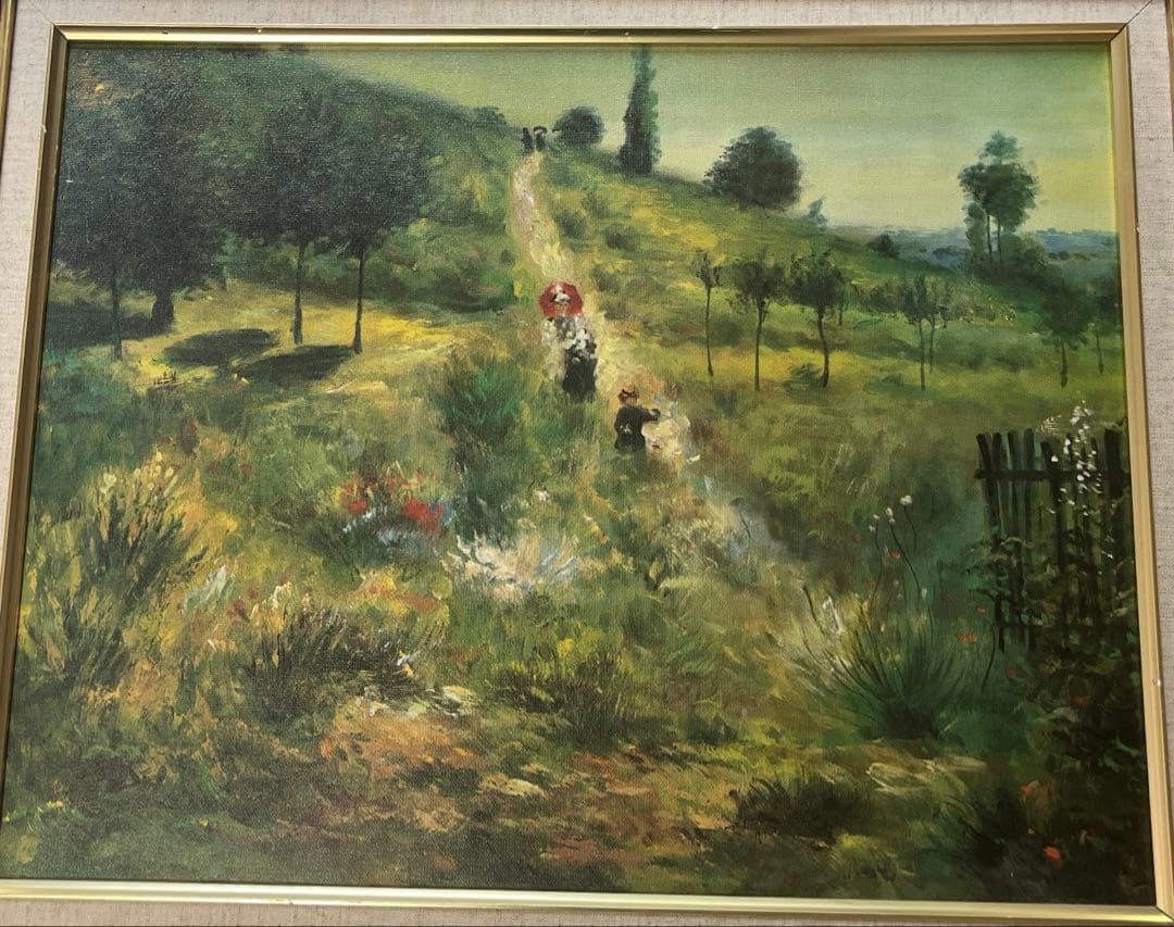 ルノワール　草原の坂道　複製品