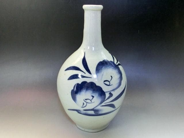 徳利■染付花唐草紋 古伊万里 とっくり 古い酒器 古民具 花瓶 時代物 骨董■