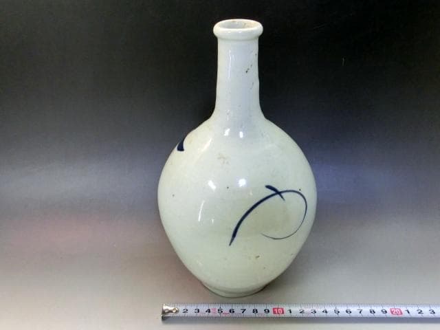 徳利■染付花唐草紋 古伊万里 とっくり 古い酒器 古民具 花瓶 時代物 骨董■