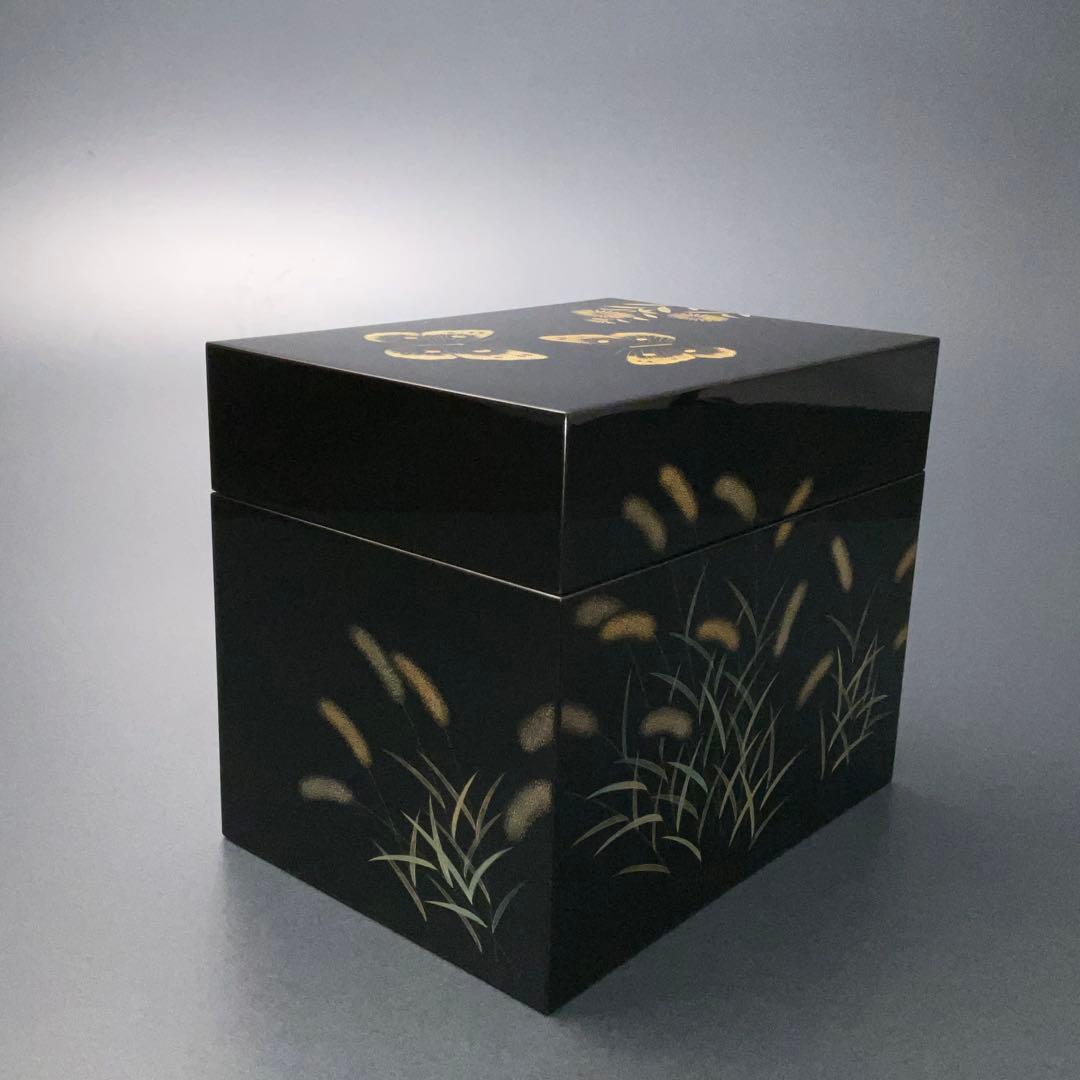 輪島塗　野々花沈金　宝石箱　共箱　三谷吾一　R1324