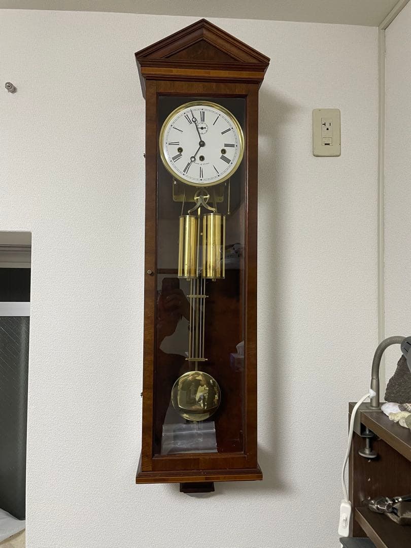 Comitti of London 機械式　柱時計　チャイム付き