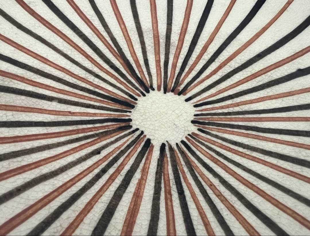 骨董 古瀬戸 麦藁手 6寸皿 箱付き 江戸末期~明治 アンティーク