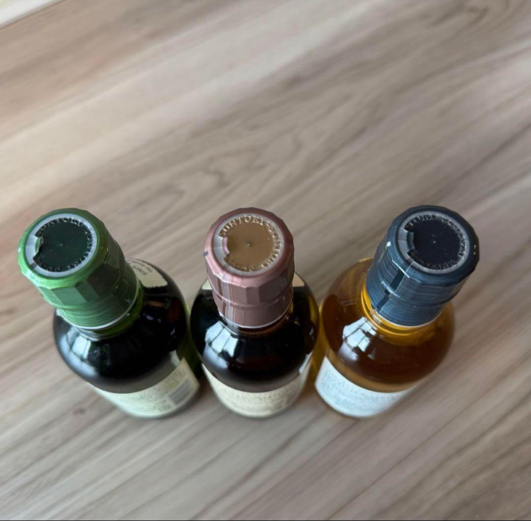 【新品未開封】山崎 白州 知多 ウイスキー180ml 3本セット