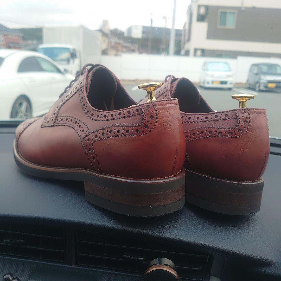 と*ん様 ヒルトン ブラウンウィングチップドレスシューズ 44 MADE IN