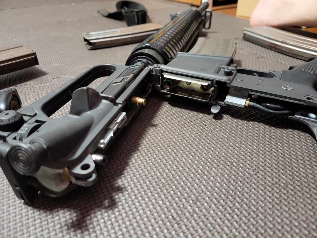 セット M16 GMC ガスガン ブラック マガジン4本付き (ジャンク)