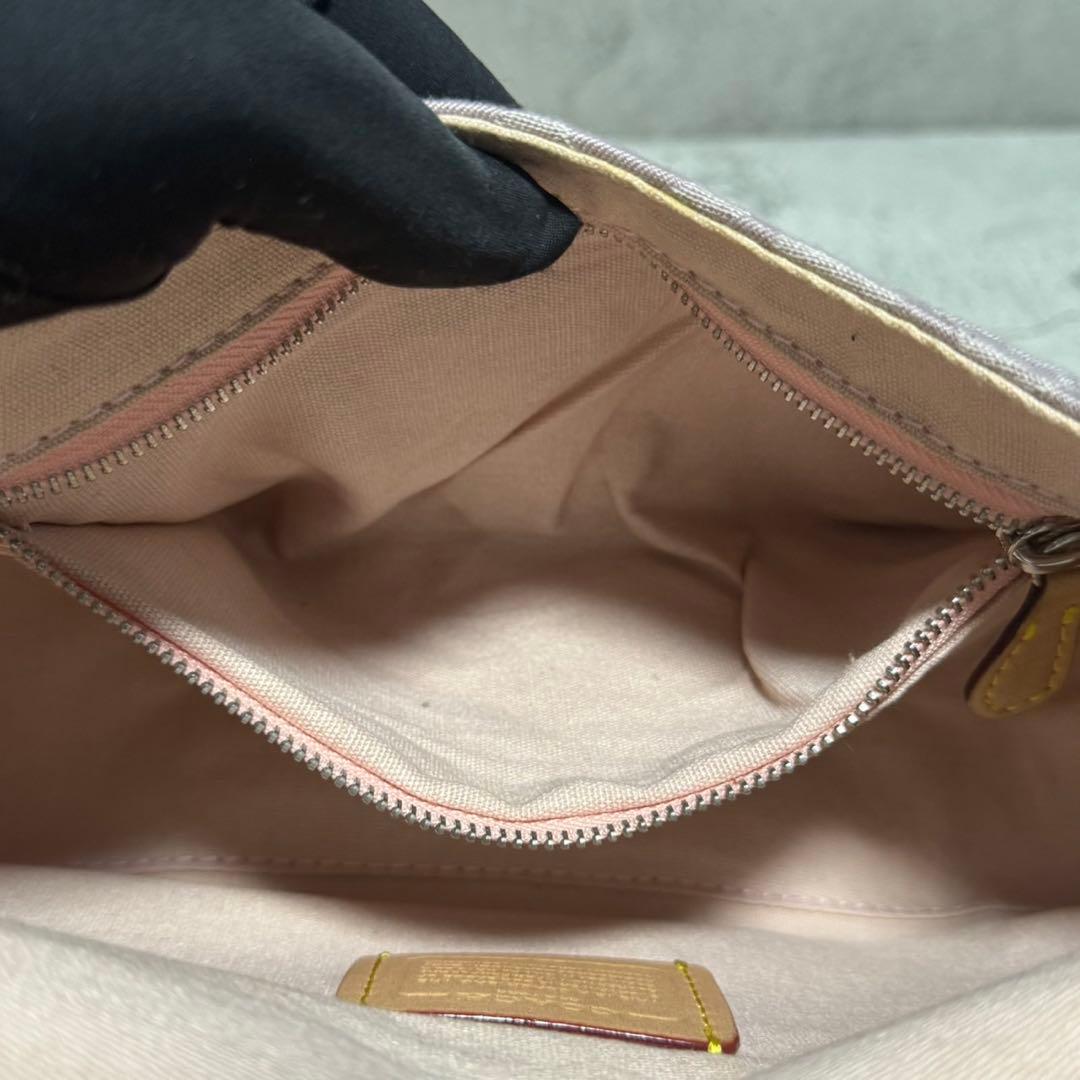 美品✨️コーチ ワンショルダーバッグ タビー シグネチャーデニム レザー