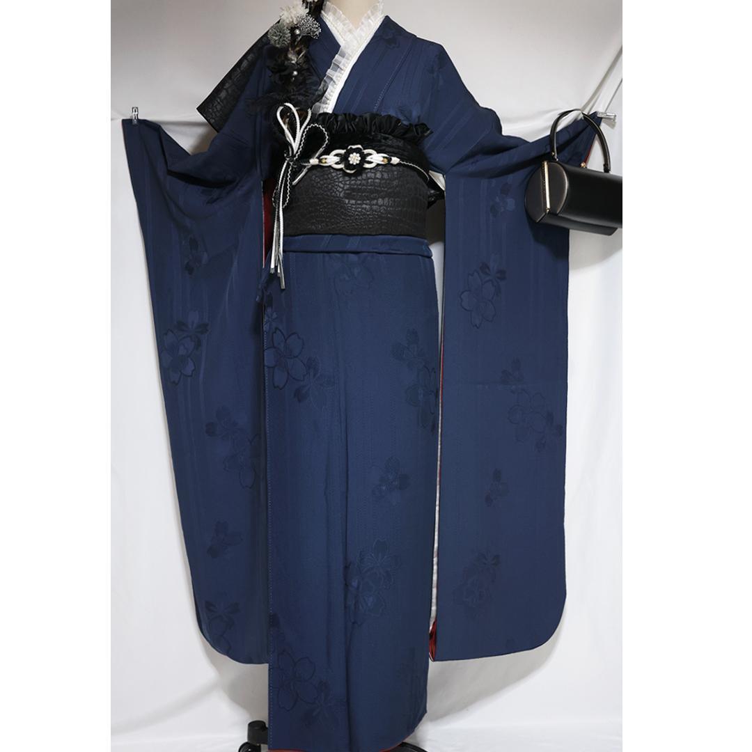 成人式直前割引！【美品】人気！無地振袖7点セット164cmフルセットWa49