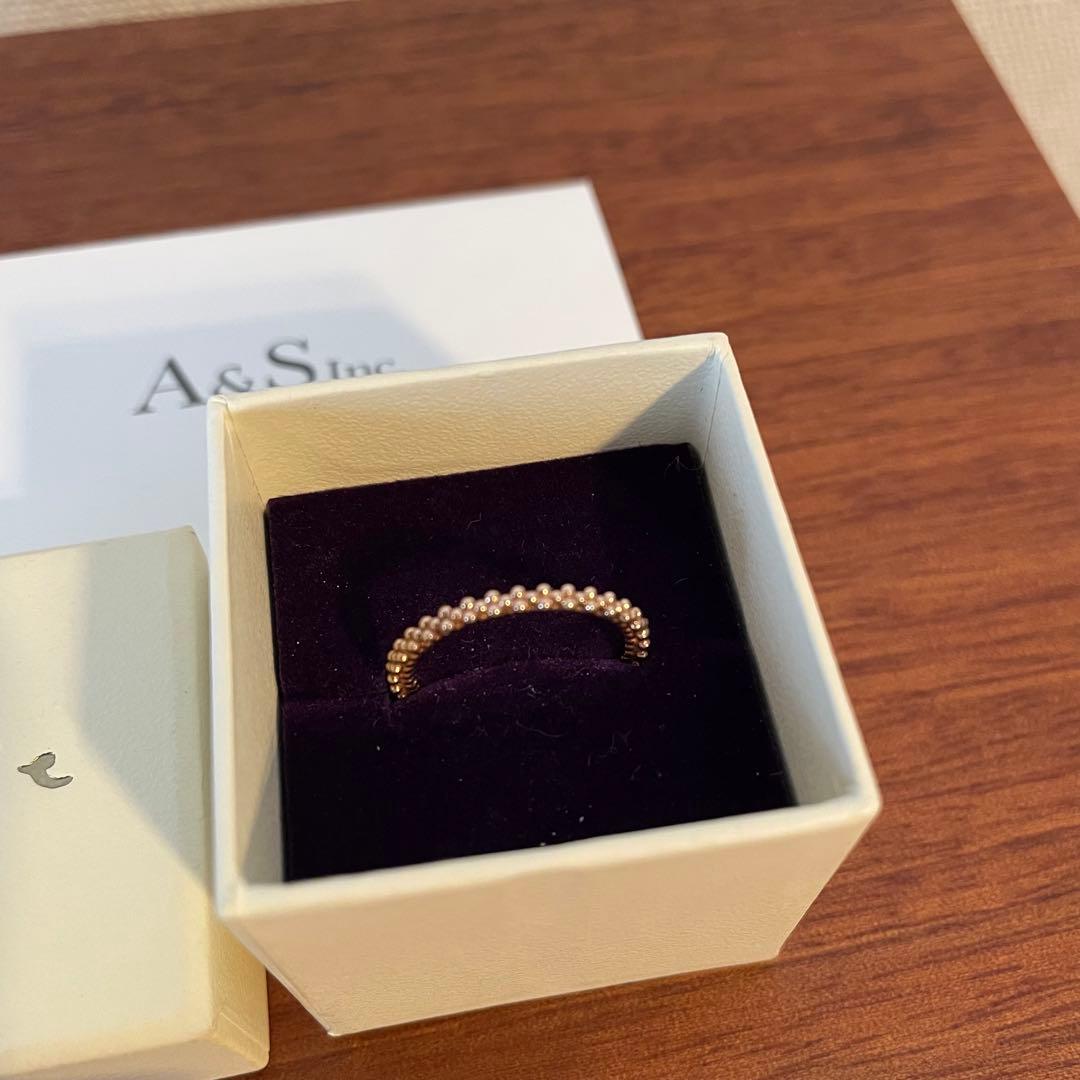 agete アガット バブルリング 11号 PG★美品