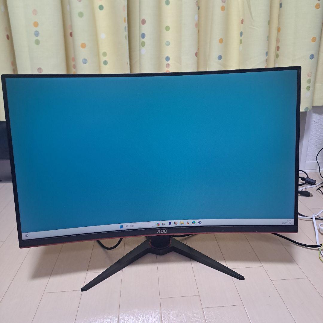 最安！美品～普通!ゲーミングモニターAOC C32G1 32インチ湾曲型モニター