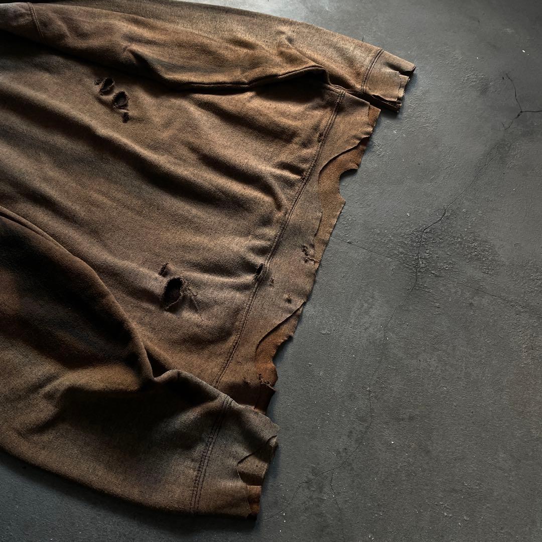 y2k“broken”激フェード“ダーク”2XO“boro hoodie