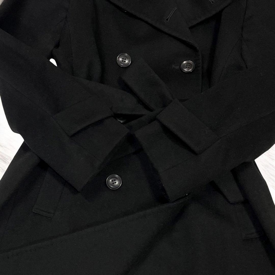 【高級】22 OCTOBRE チェスターコート カシミヤ ロングコート ブラック