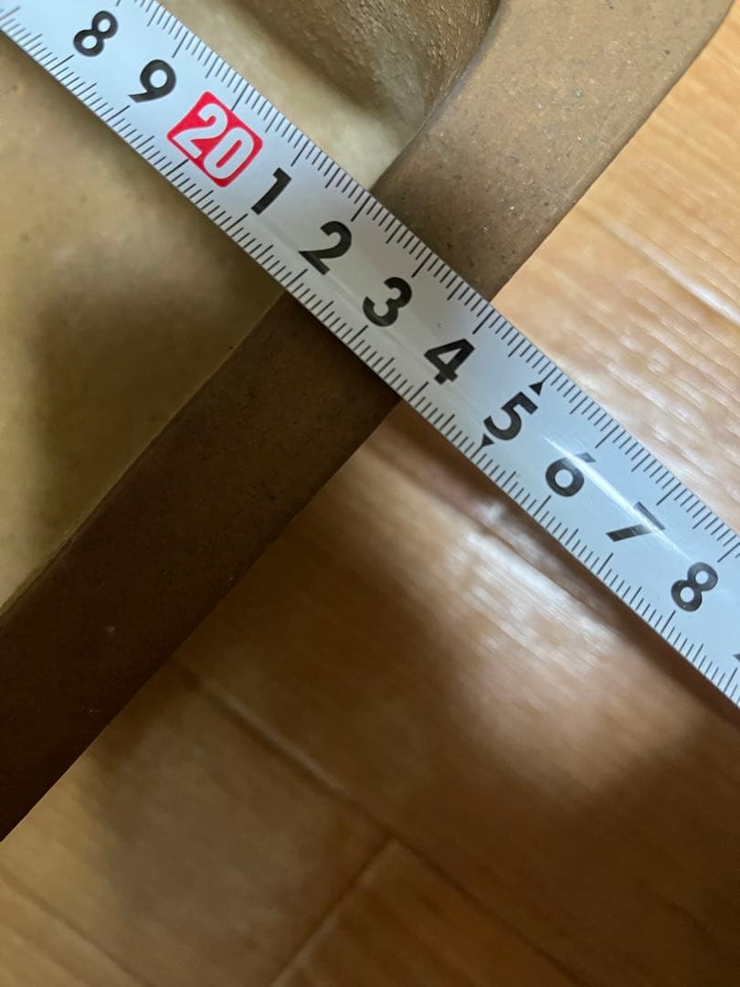 盆栽鉢　銭号　長方鉢　34x24x10 ヴィンテージ盆栽鉢　希少な土色