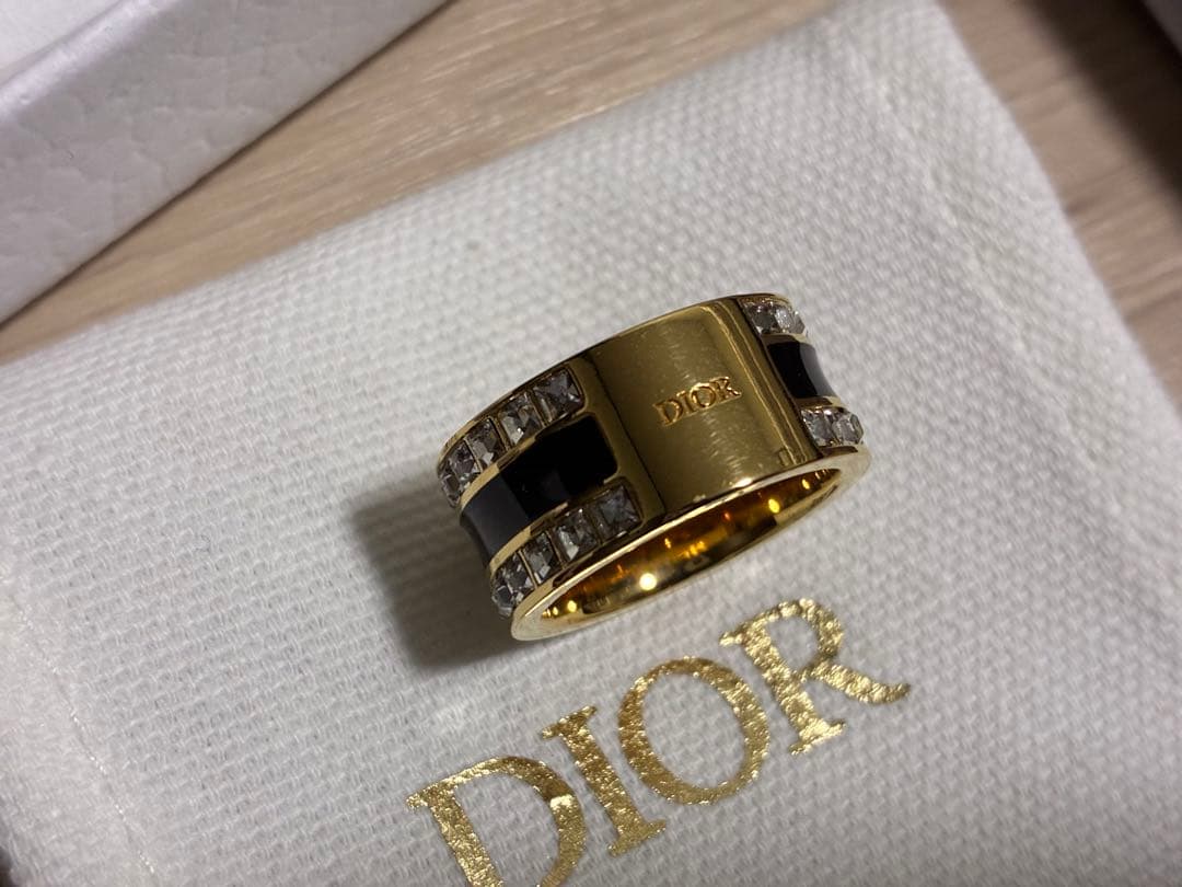ディオール　Dior リング　ストーン付きゴールドリング