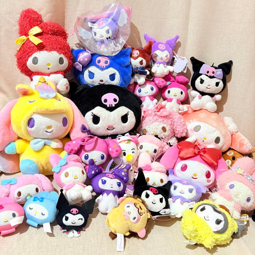 マイメロディ　クロミちゃん　ぬいぐるみ　キーホルダー　ストラップ　まとめ売り