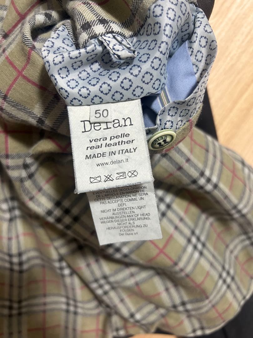 美品 Delan デラン レザー シングル ライダースジャケット