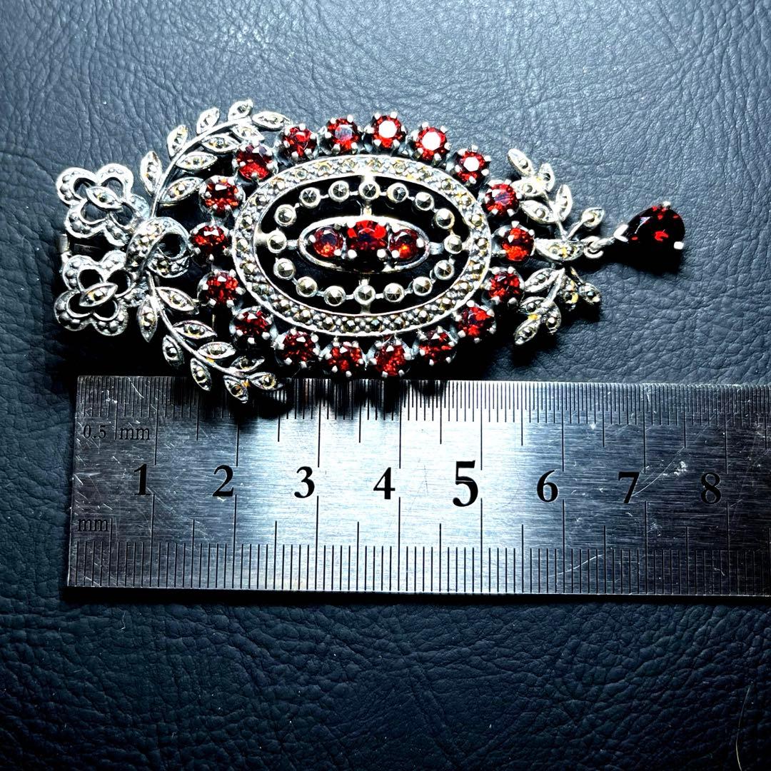 禄山　Roktzan アンティーク ジュエリー ガーネット silver925