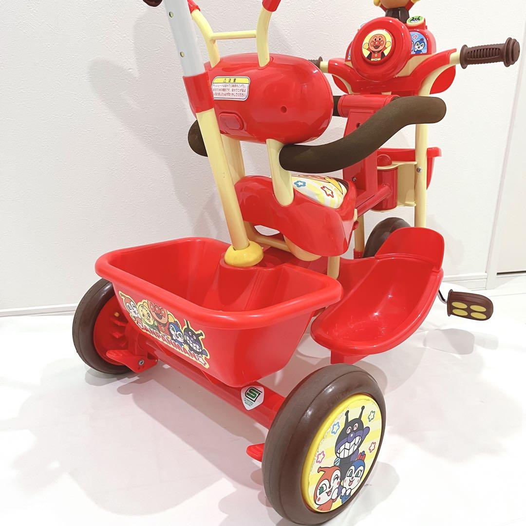 ジョイパレット 三輪車 おしゃべりアンパンマンSP ブザー付 サンシェード