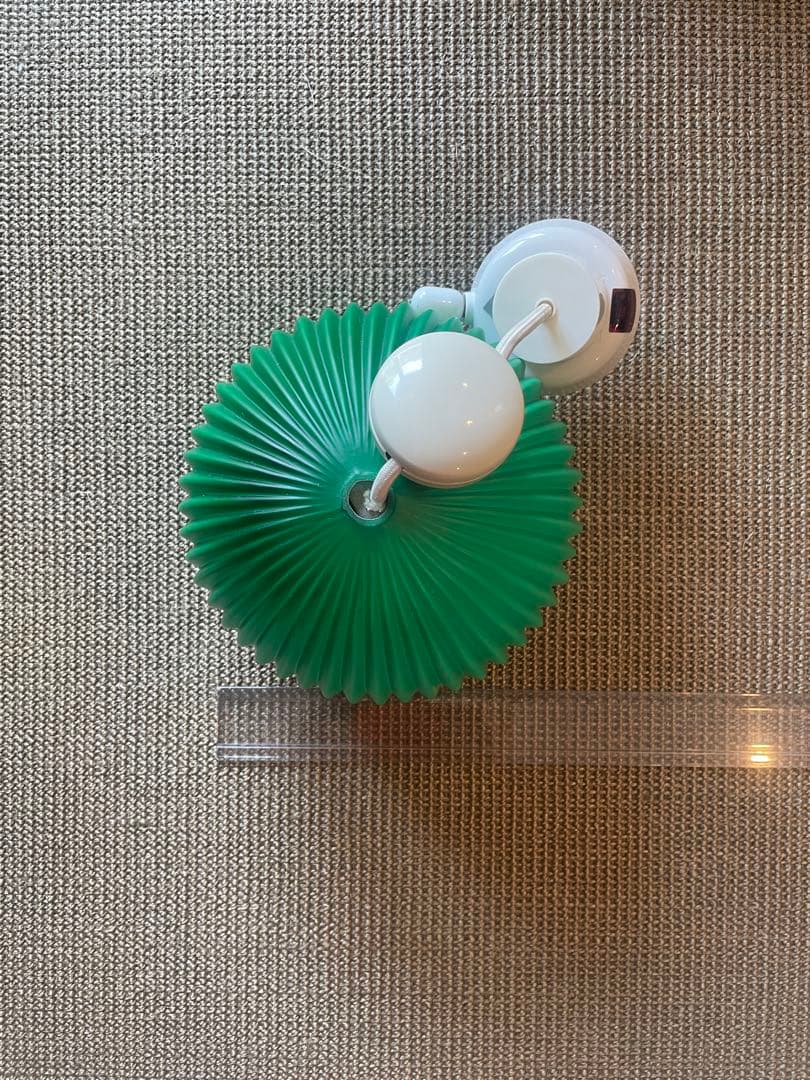 昭和レトロ グリーン ランプシェード 22〜23cm径