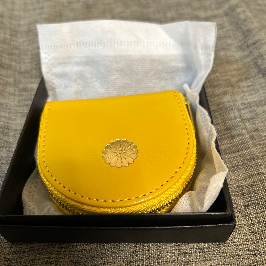 新品　皇居　イエロー 小銭入れ