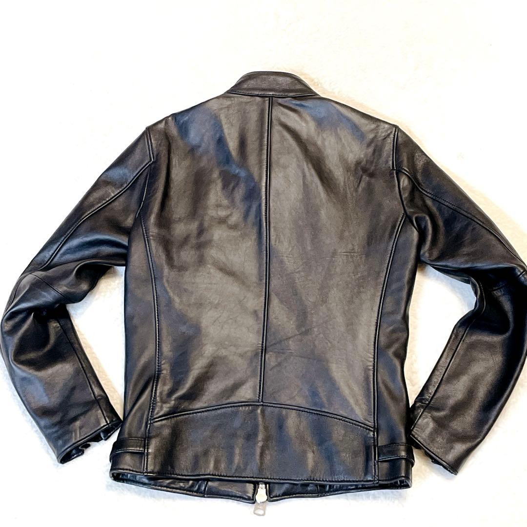 【美品】JACKROSE ジャックローズ 羊革 レザージャケット ライダース S