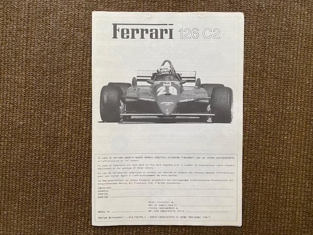 1/12 プロター フェラーリ 126C2