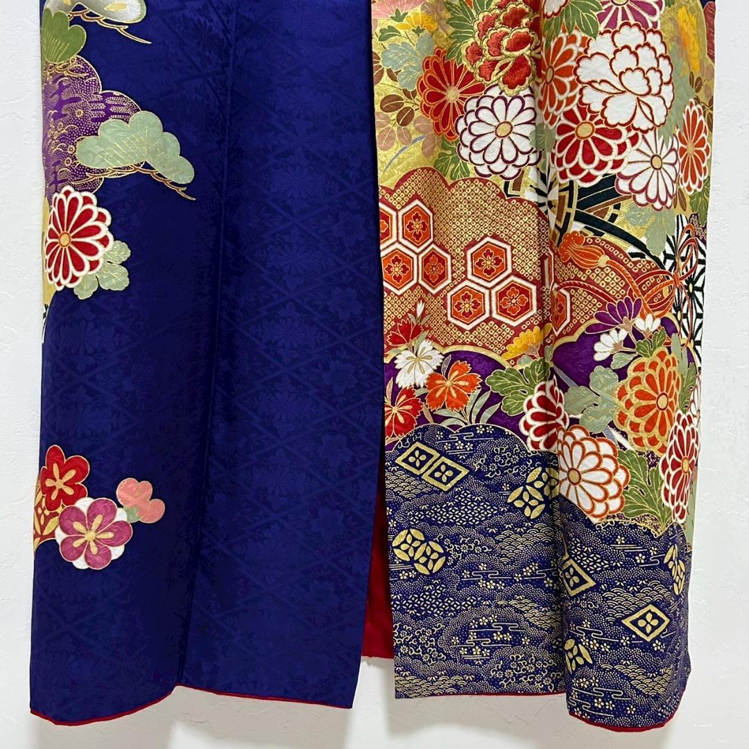 KP1773 振袖 身丈169cm 正絹 着物 成人式 トールサイズ