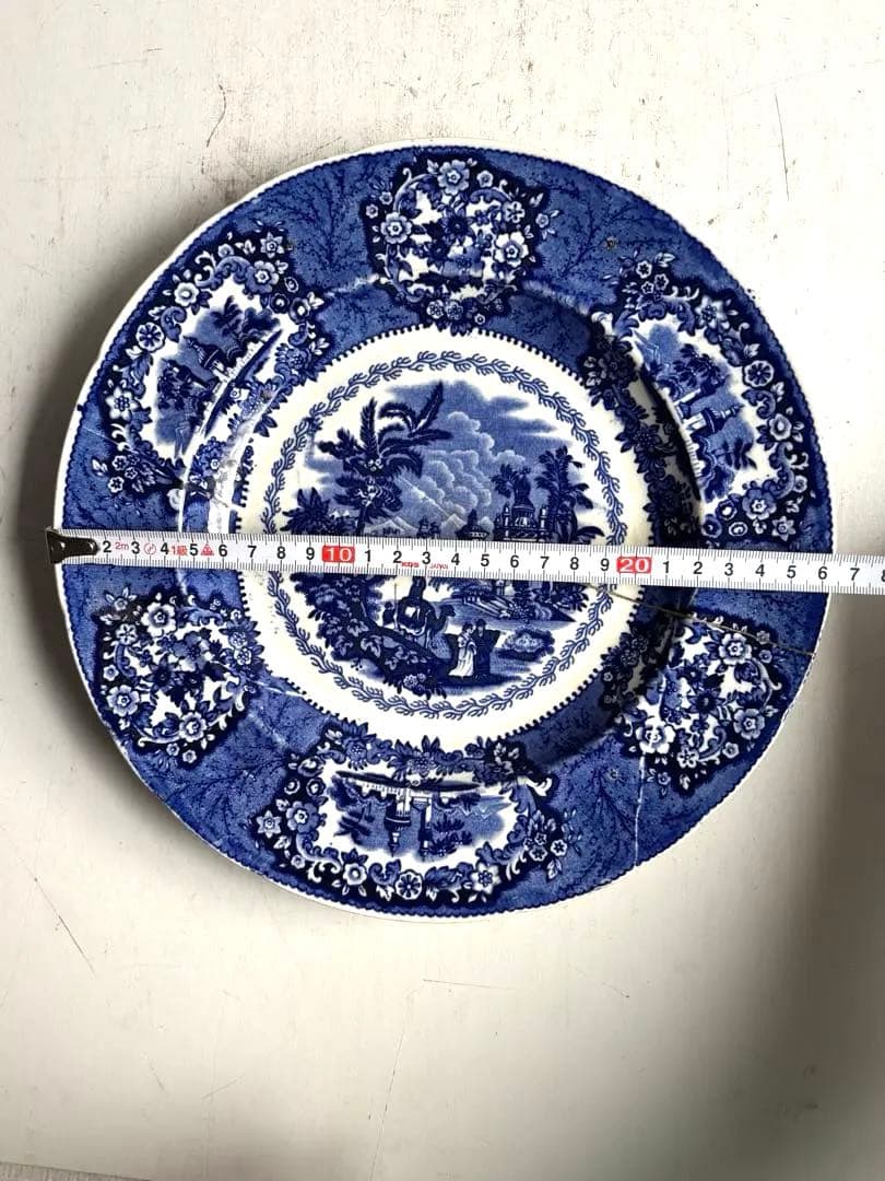 751 骨董 アンティーク オランダ ペトルス・レグー デルフト皿 金継ぎ