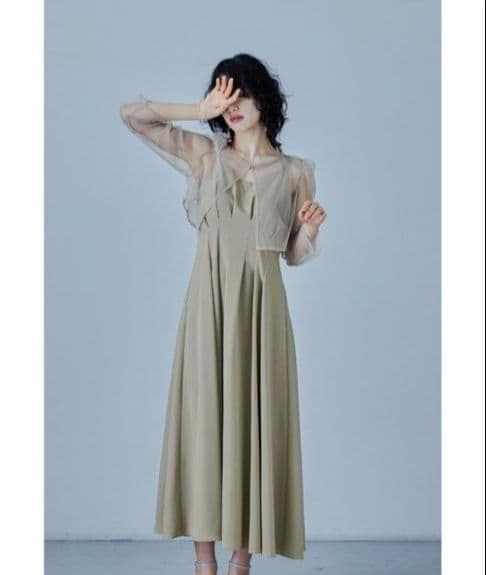 極美品 ドリードール niana ボレロ ケープ ドレス M 結婚式 お呼ばれ