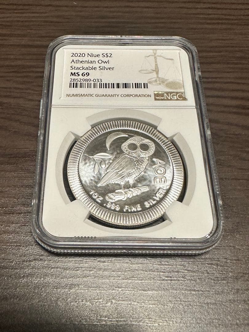 NGC MS69 銀貨【純銀】女神アテナのフクロウ