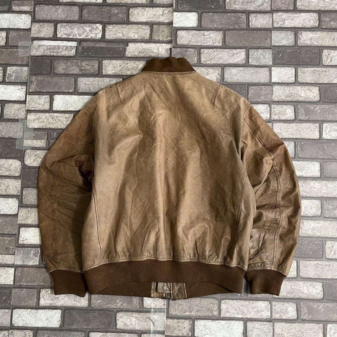 ジャケット・アウター OLD -90's leather bomber jacket moca