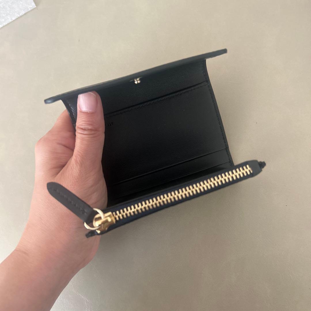 お値引き中！【新品】SMYTHSON レザー 三つ折り財布 コンパクト　ネイビー