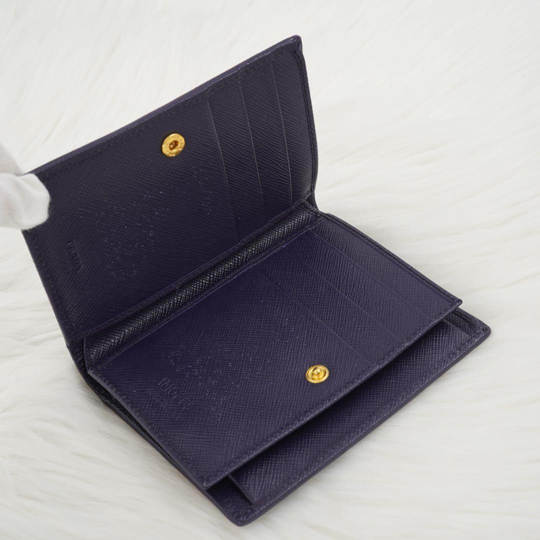 未使用品　箱付き　PRADA プラダ　二つ折り財布　ナイロン　三角プレート　希少