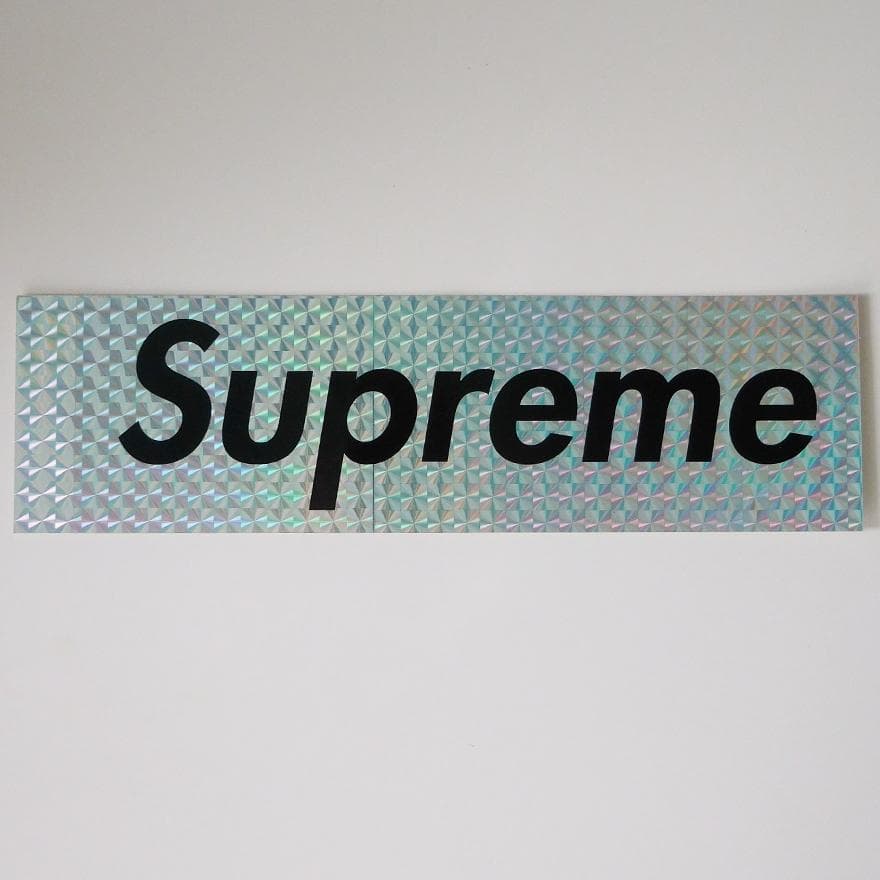 Supreme ホログラム ボックスロゴ ステッカー シルバー