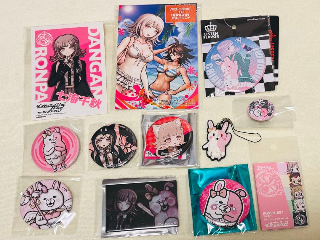 ダンガンロンパ 七海千秋 ウサミ おしおき缶バッジ 他13点まとめ売り