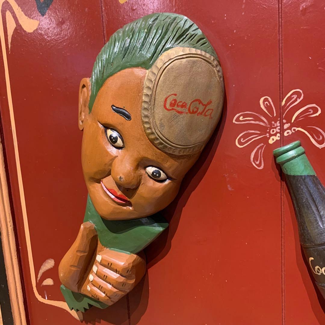 コカコーラ　木製看板　アメリカンジャンク　ヴィンテージ　中古