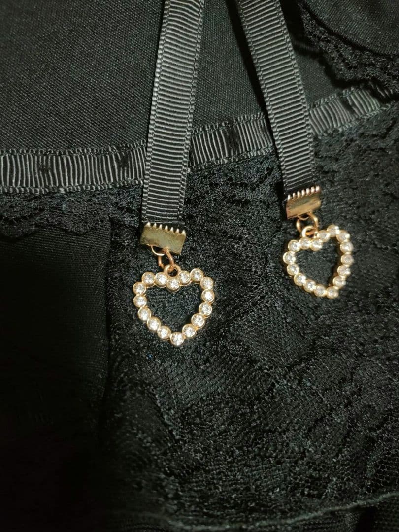 LIZLISA　フロントカシュクールスカート　ブラック　リズリサ