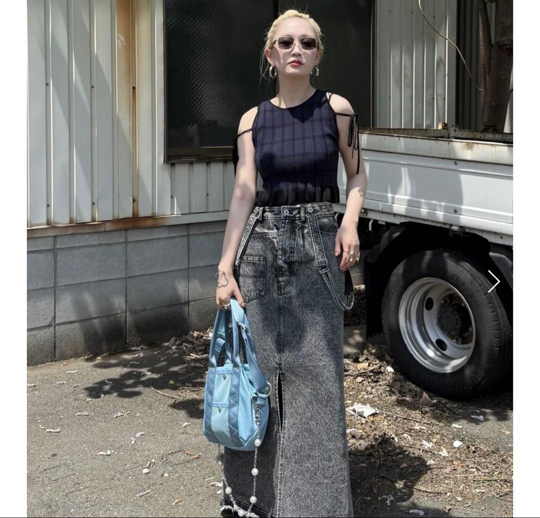 AMERI♡MEDI PURIPURI SHORT KNIT TOP