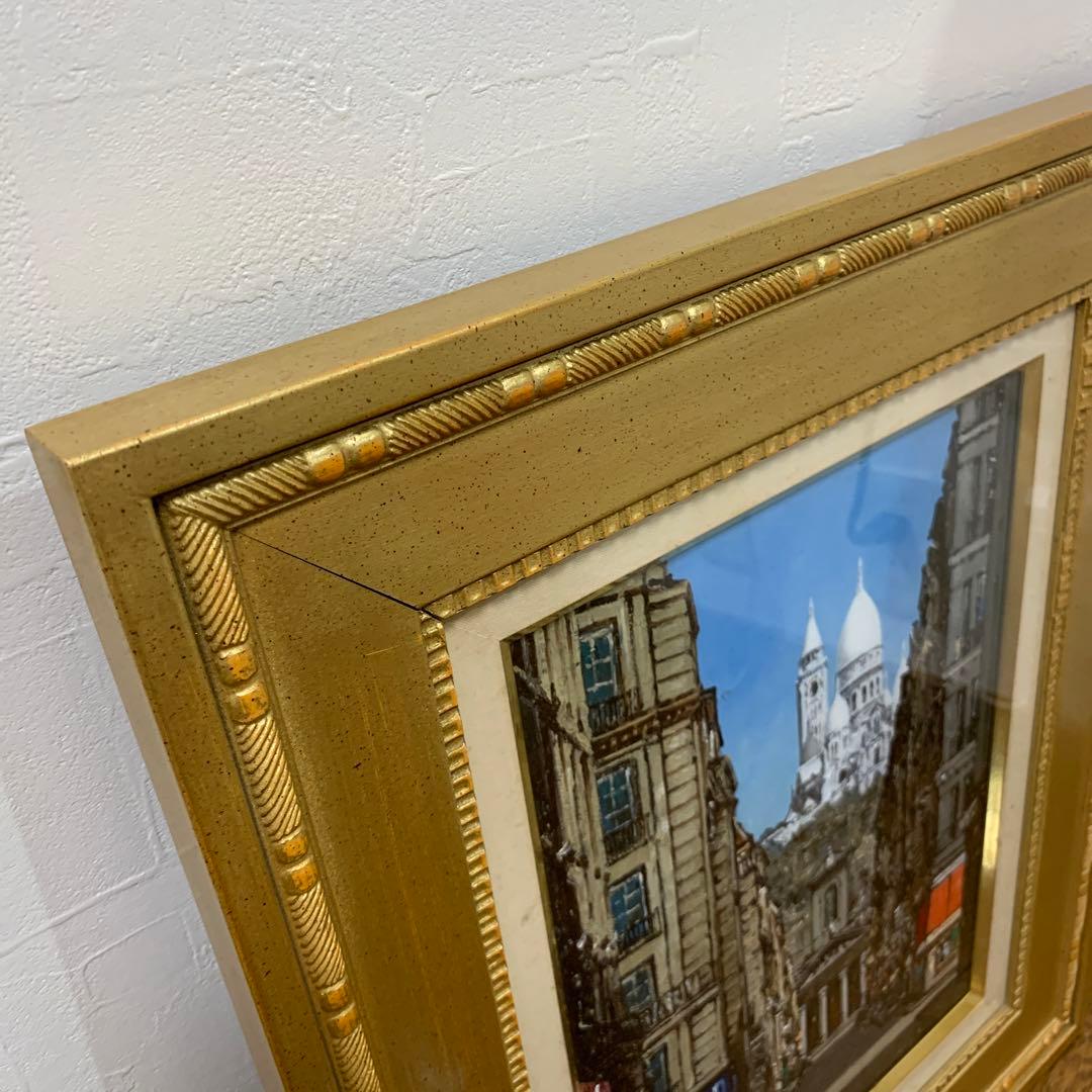 絵画　インテリアポスター　額　サクレ クール 遠望　小山洋