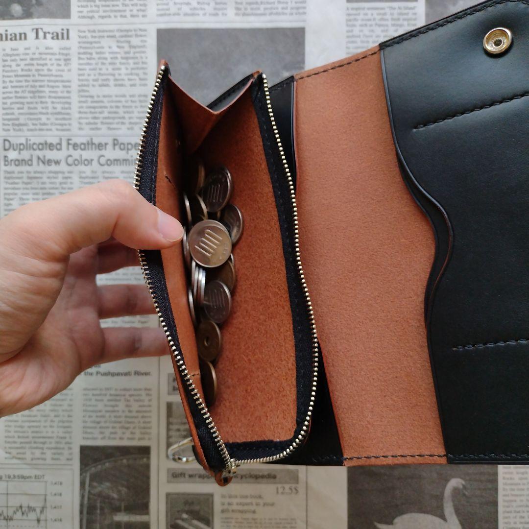 2.5層　ロングトラッカー　ウォレット　茶芯　栃木レザー