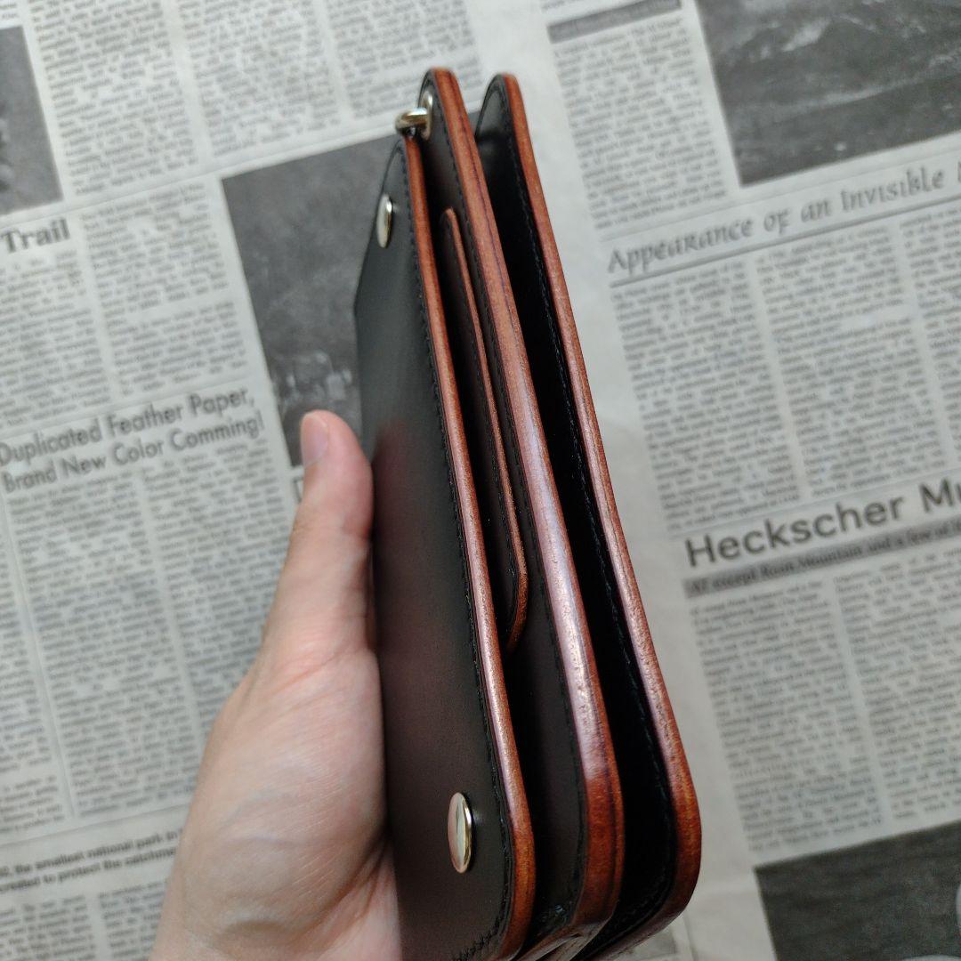 2.5層　ロングトラッカー　ウォレット　茶芯　栃木レザー